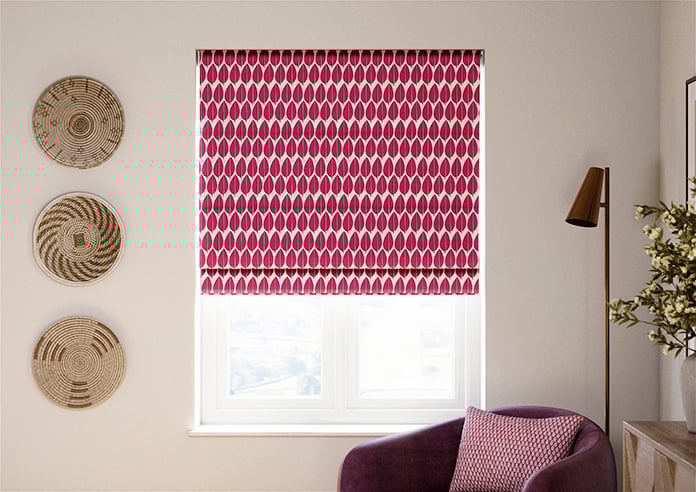 Lazza, Cerise - Twist&Fit Roman Blind - Image 3